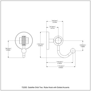 Allied Brass Satellite Orbit Two Collection Robe Hook with Dotted Accents