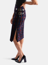 Load image into Gallery viewer, Leopard and Plaid Pencil Skirt