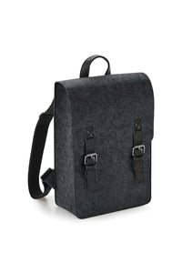 Premium Felt Knapsack Bag - Charcoal Melange/Black