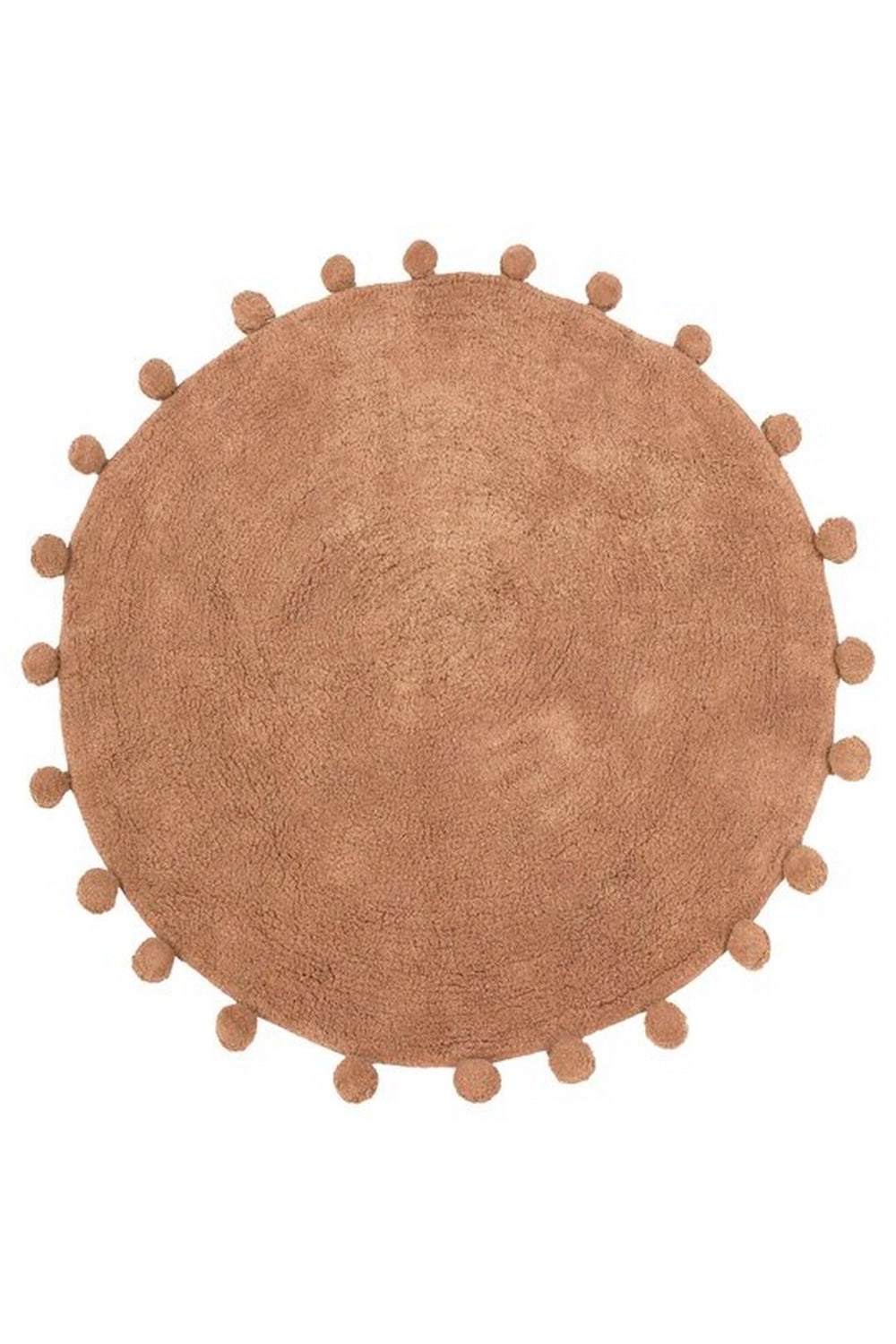 Circle Pom Pom Bath Mat - Pecan (One Size)