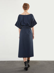 Wrap-Around Dress - Navy