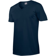 Load image into Gallery viewer, Gildan Mens Soft Style V-Neck Short Sleeve T-Shirt (Navy)