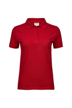 Load image into Gallery viewer, Tee Jays Womens/Ladies Heavy Cotton Pique Polo Shirt (Red)