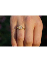 Load image into Gallery viewer, Raindrop Diamond Ring In 14K Yellow Gold Vermeil On Sterling Silver