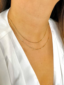 Emmy Dainty Box Link Chain Necklace