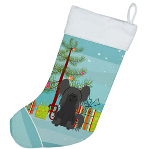 Merry Christmas Tree Chinese Crested Black Christmas Stocking