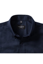 Load image into Gallery viewer, Russell Collection Mens Short Sleeve Easy Care Oxford Shirt (Bright Navy)