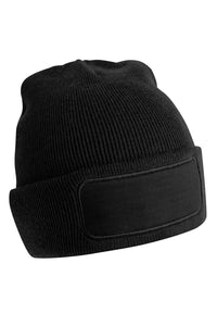 Beechfield Unisex Plain Winter Beanie Hat / Headwear (Ideal for Printing) (Black)