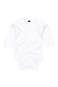 Babybugz Baby Unisex Organic Long Sleeve Bodysuit (White)