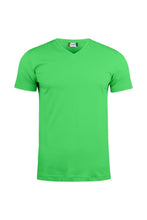 Load image into Gallery viewer, Unisex Adult Basic Knitted V Neck T-Shirt - Apple Green