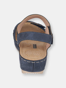 Samar Blue Wedge Sandals