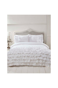 Flamenco Ruffled Duvet Set (UK - Superking) - White