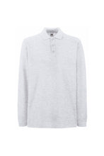 Load image into Gallery viewer, Fruit Of The Loom Mens Premium Long Sleeve Polo Shirt (Ash Grey)