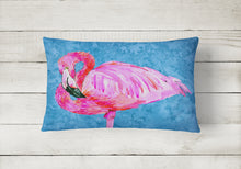 Load image into Gallery viewer, 12 in x 16 in  Outdoor Throw Pillow Flamingo Canvas Fabric Decorative Pillow