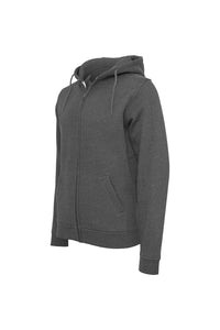 Build Your Brand Mens Heavy Zip Up Hoodie (Charcoal)