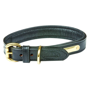 Weatherbeeta Padded Leather Dog Collar (Black) (S)