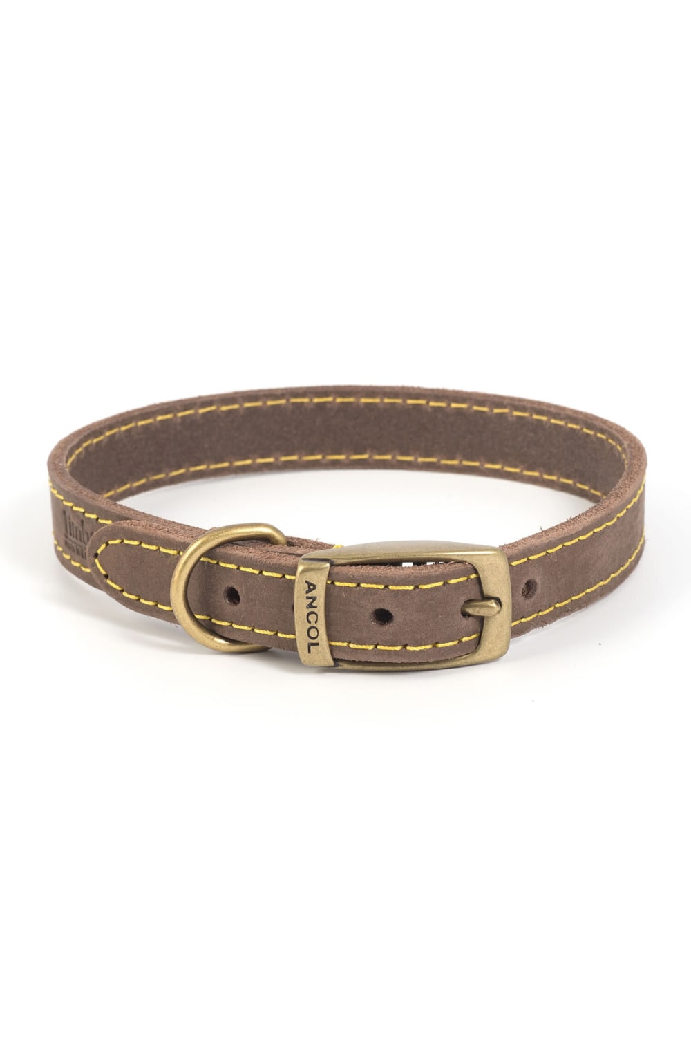 Ancol Timberwolf Leather Dog Collar (Sable) (5)