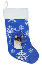 Load image into Gallery viewer, Chihuahua Winter Snowflakes Holiday Christmas Stocking