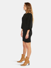 Load image into Gallery viewer, Isabelle Puff Sleeve Dress - Black Beauty