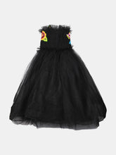 Load image into Gallery viewer, Carolina Herrera Women&#39;s Black Multi Embroidered A-Line Dress - 4