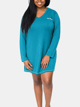 Load image into Gallery viewer, Harlow Sleep Shirt Dress | Harbour Blue