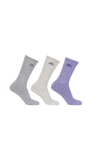 Load image into Gallery viewer, Trespass Womens/Ladies Stopford Cushioned Socks (Pack Of 3) (Light Gray/Smoke/Purple Heather)