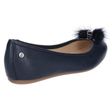 Load image into Gallery viewer, Womens/Ladies Heather Puff Ballet Shoe (Navy)