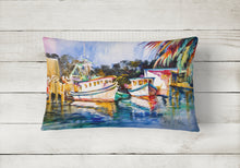 Load image into Gallery viewer, 12 in x 16 in  Outdoor Throw Pillow Fly Creek Fish Market Canvas Fabric Decorative Pillow