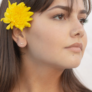 Iris Baguette Gemstone Stud Earrings