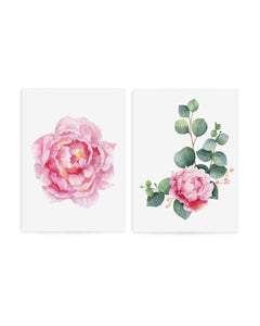 Peony Bloom Temporary Tattoos Set