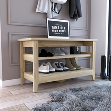 Load image into Gallery viewer, Vilna Storage Bench, Two Open Shelves, Four Legs