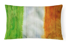 Load image into Gallery viewer, 12 in x 16 in  Outdoor Throw Pillow Irish Flag on Wood Canvas Fabric Decorative Pillow