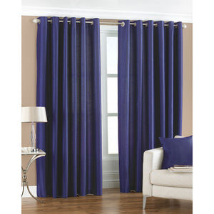 Riva Home Fiji Faux Silk Ringtop Curtains (Royal Blue) (90 x 90 inch)