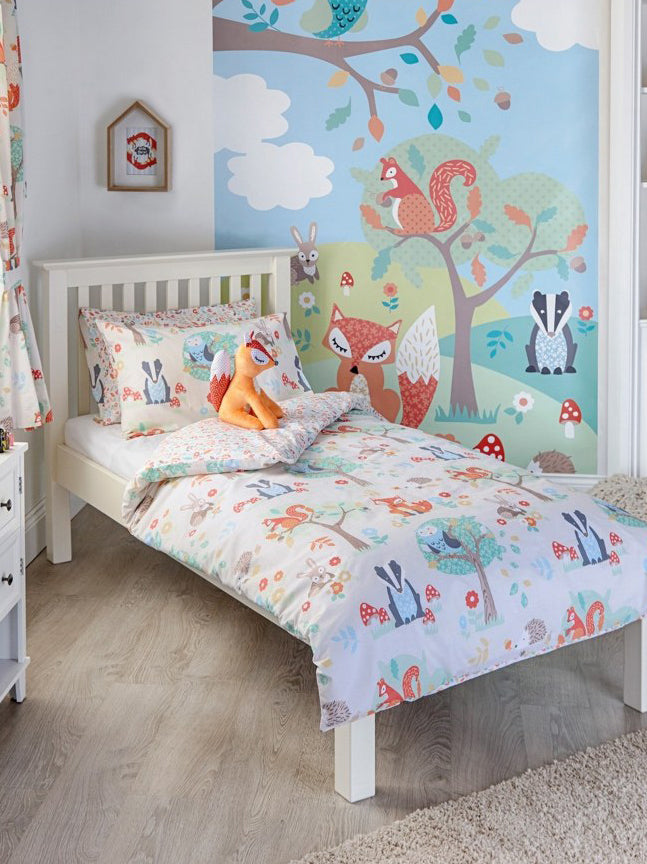 Riva Home Woodland Duvet Set (Multicolor) (Toddler (47 x 59in)) (UK - Toddler (120 x 150cm))