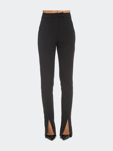 Slit Front Cigarette Pant In Black