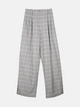 Load image into Gallery viewer, Michael Kors Women&#39;s Nutmeg Multi Dogtooth Windowpane Wool and Cotton Trousers Pants &amp; Capri