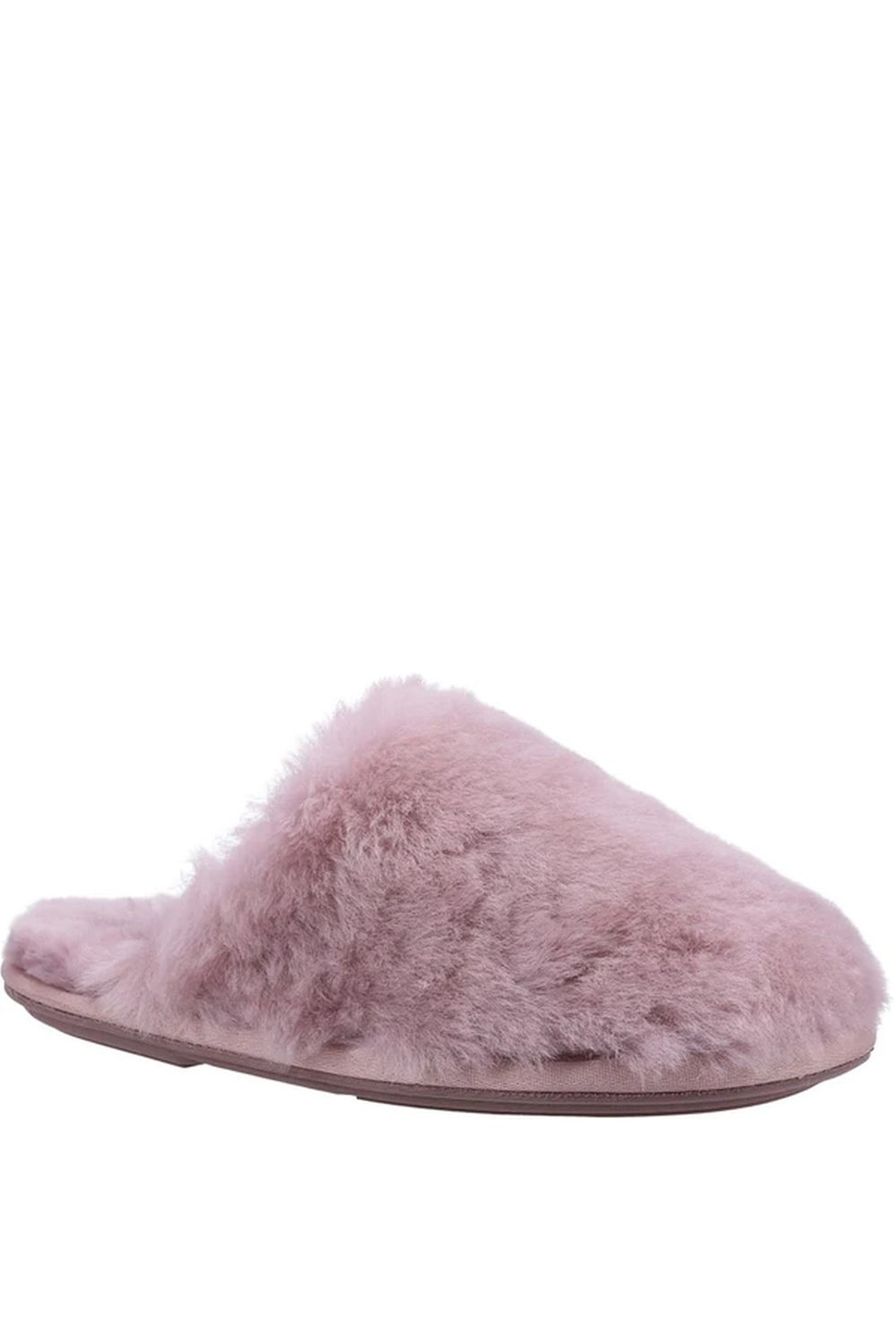 Womens/Ladies Salperton Sheepskin Lined Slippers - Pink