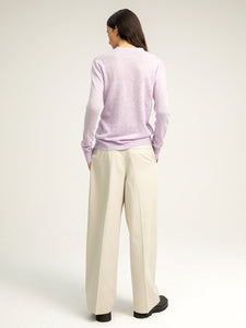 Deep V Neck Sweater - Lavender