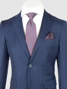 Porto Blue Sharkskin, Slim Fit, Pure Wool Suit