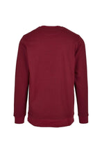 Load image into Gallery viewer, Build Your Brand Mens Basic Crew Neck Sweatshirt (Burgundy)