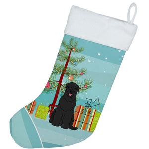 Merry Christmas Tree Black Russian Terrier Christmas Stocking