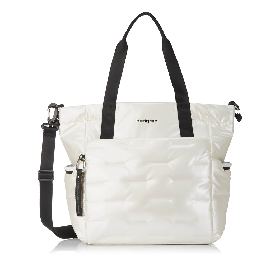 Puffer Tote Pearly White