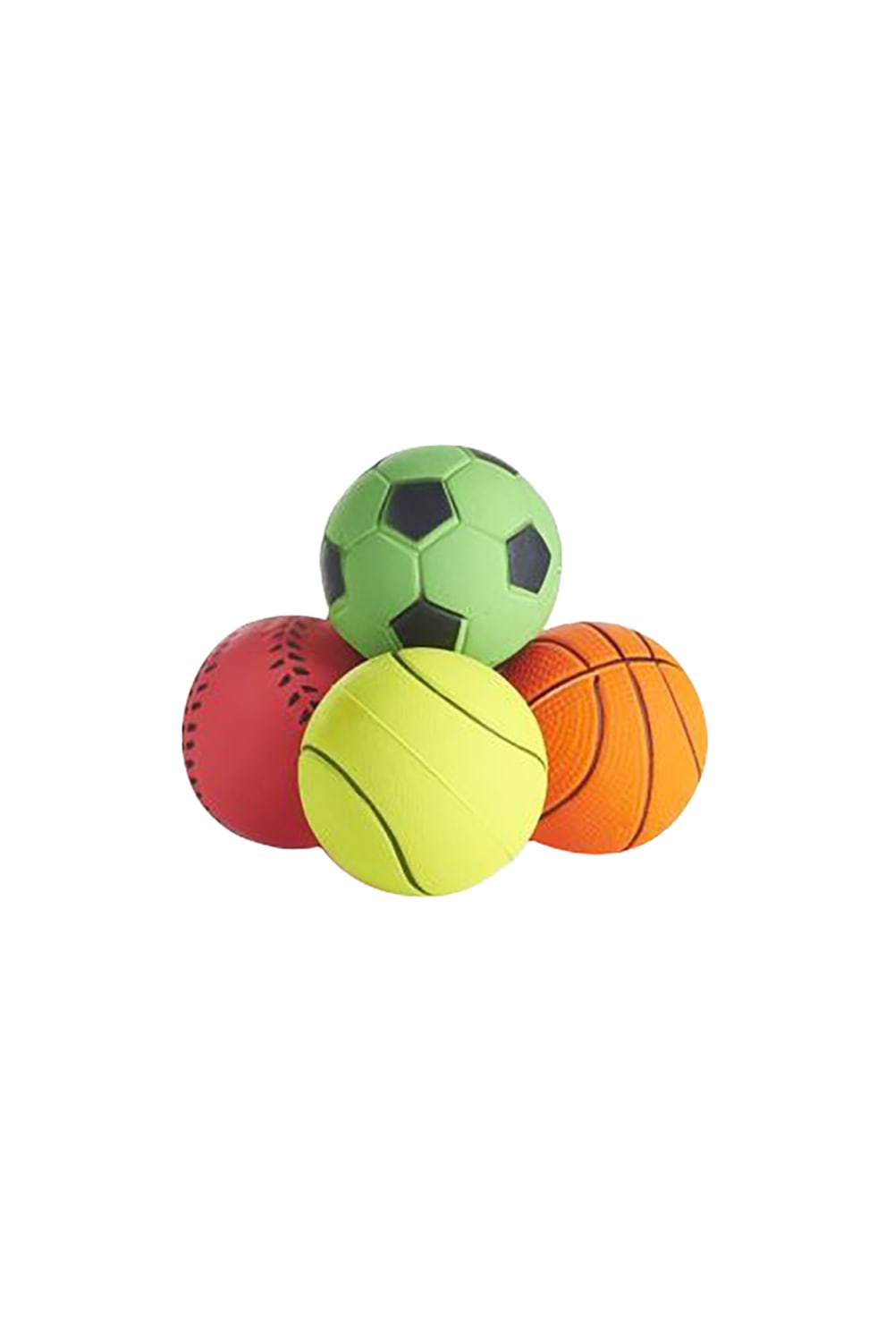 Sharples Sponge Dog Toy Balls (Multicolored) (4pk)