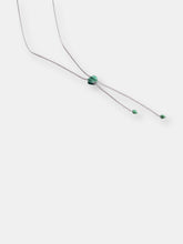 Load image into Gallery viewer, Luv Me Green Aventurine Adjustable Heart Necklace in Sterling Silver