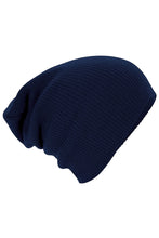 Load image into Gallery viewer, Unisex Slouch Winter Beanie Hat - French Navy