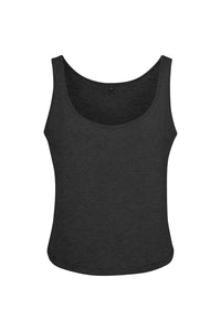 Womens/Ladies Oversized Tank Top - Charcoal