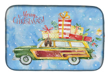 Load image into Gallery viewer, 14 in x 21 in Merry Christmas Bloodhound Dish Drying Mat