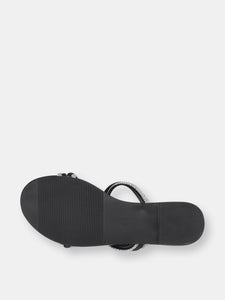 Ceela Black Flat Sandals