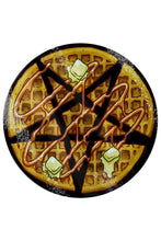 Load image into Gallery viewer, Grindstore Pentagram Diner Glass Waffle Chopping Board (Brown/Black) (One Size)