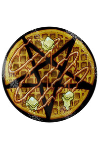 Grindstore Pentagram Diner Glass Waffle Chopping Board (Brown/Black) (One Size)